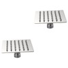 Cabilock 2pcs 4 Stainless Steel Square Showerhead High Pressure Rainfall