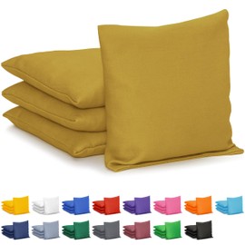GoSports Cornhole Bean Bags Set of 4 - Regulation All Weather - Classic Gold