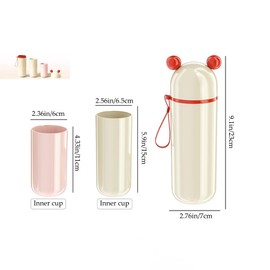 Travel Toothbrush Holder, Portable Toothbrush Case Toothpaste Container for Family Traveling, Camping, Business Trip