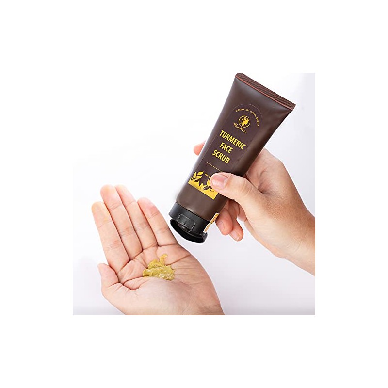 Exfoliante Facial de Cúrcuma Turmeric Face Scrub with Curcumin Extract,