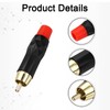 sourcing map 4Pcs RCA Male Plugs/connector/adapter, Speaker Wire Connector, RCA