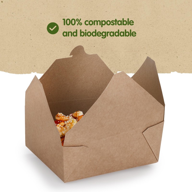 Signature Packaging - Kraft Food Takeaway Box - 25 Pack