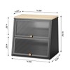 Urackify Bread Box for Kitchen Countertop – 2-Tier Bread Storage