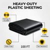 4 Mil Black Plastic Sheeting Roll, 4 FT x 100