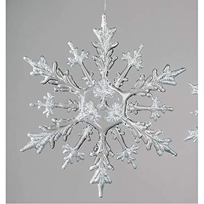 formano 608529 Winter Decorative Hanging Ice Crystal 30 cm Clear