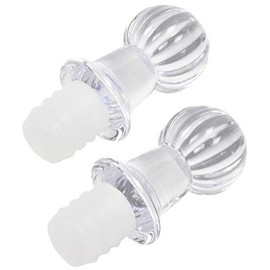 Chef Craft Select Plastic Bottle Stoppers, 2 piece set, Clear