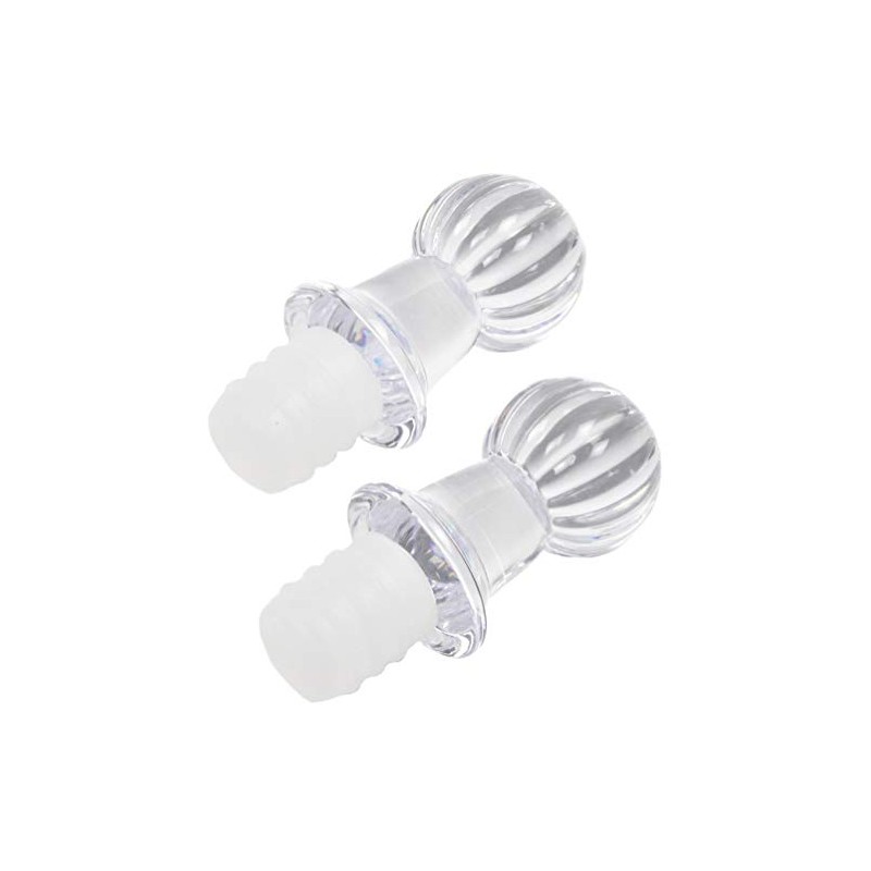 Chef Craft Select Plastic Bottle Stoppers, 2 piece set, Clear