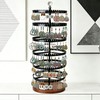 Raymorium 6-story rotating earring rack storage rack, adjustable plastic pendant