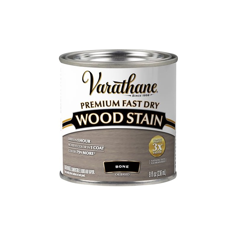 Varathane Premium Fast Dry Wood Stain, Half Pint, Bone