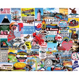 White Mountain Puzzles New I Love Maine, 1000 Piece Jigsaw Puzzle
