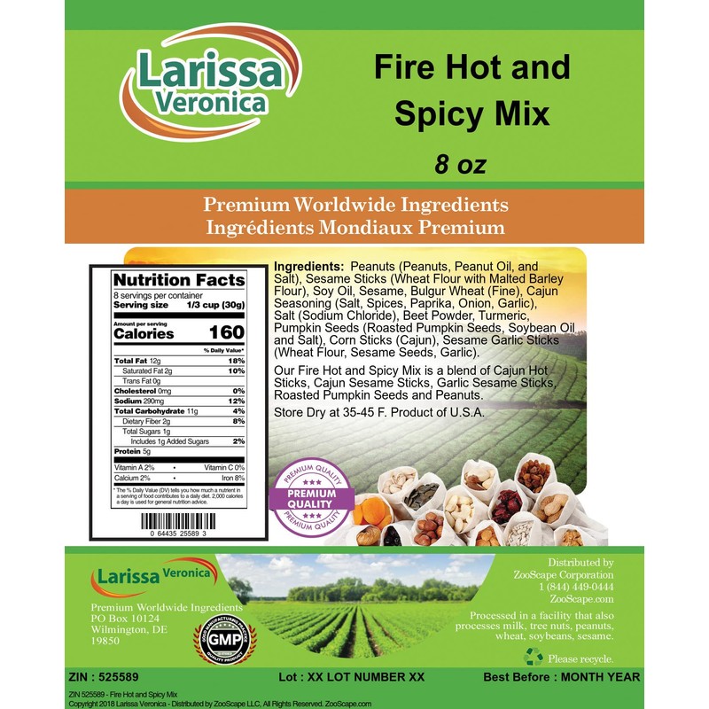 Fire Hot and Spicy Mix (8 oz, ZIN: 525589) -