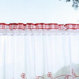 Yujiao Mao Rod pull-through panel curtain, country house style, bistro curtain
