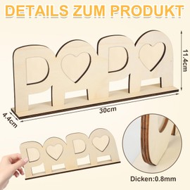 COCHIE Geschenk für Papa, Holzbuchstaben Bilderrahmen Bastelset, Beste Papa Geschenke, Geburtstagsgeschenke für Papa