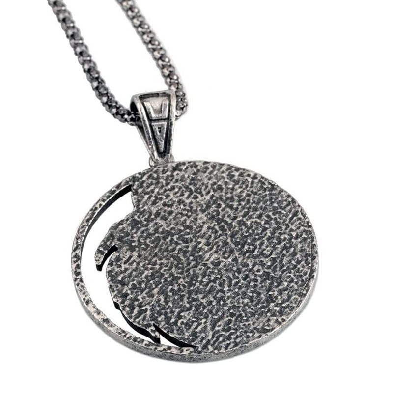 Stylebest Witcher Necklace Wolf Medallion, Meticulously Crafted Zinc Alloy Pendant