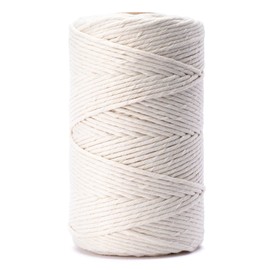 Generic Macrame Yarn 5mm 100m Cotton Thread Cord Natural Color 100% Natural Beige Cotton Cord Perfect for Crafts, DIY, Crafts and Knitting. 100% Natural Beige Cotton