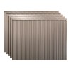 Fasade 18in x 24in Rib Backsplash Panel - Brushed Nickel,