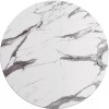 LANC 24'' Round All-Weather Restaurant Table Top with Marble Laminate