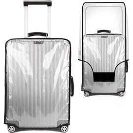 24 Inch Clear Suitcase Cover for Luggage TSA Approved Heavy Duty Waterproof PVC Protector Prevents Scratches Damage for Wheeled Travel Luggage