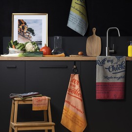 Moutet L'Atelier Letterpress Collection French Tea Towels (Mushroom)