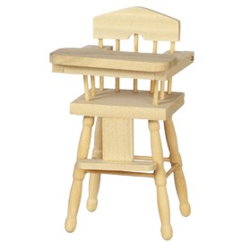 Melody Jane Dolls House Bare Wood Baby's High Chair Miniature Nursery Kitchen Furniture 1:12