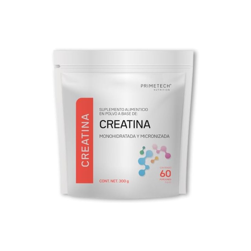 Primetech Nutrition Creatina Monohidratada Micronizada en Polvo 300 gr