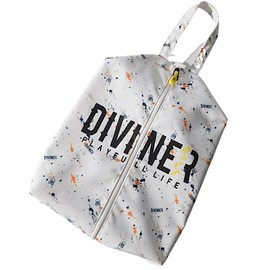 DIVINER GOLF Shoe Case, Golf Equipment, Bag, Splash Design, Exciting, white/orange