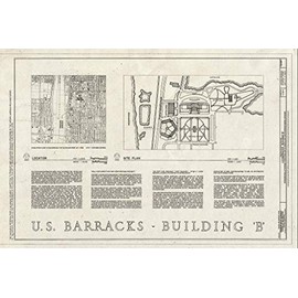 Historic Pictoric : Blueprint HABS LA,17-BATRO,8B- (Sheet 1 of 7) - U.S. Barracks, Building B, Riverside Mall at Spanish Town Road, Baton Rouge, East Baton Rouge Parish, LA 12in x 08in