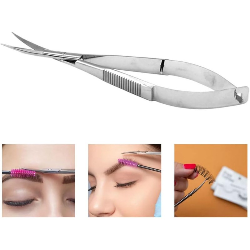 Micro tijeras de acero inoxidable para cara, pelo, pestañas, herramienta
