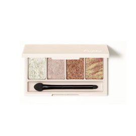 Fujiko Official Add Palette Eyeshadow Eye Palette Eyebrow Glitter Matte High & Low Palette Brush Set Makeup (03 Urumi Glitter)
