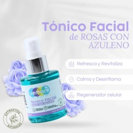 Tónico Facial De Rosas Y Azuleno Vemare Piel Sensible 100 Ml