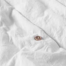 Natural Loft King Duvet Cover Set - Farmhouse White