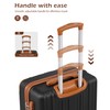 Coolife Luggage, Lightweight and Durable Hardshell, 28 in, apricot black