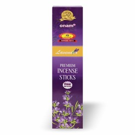 O N A M Lavender Agarbatti Incense Sticks,Traditionally Hand-Rolled Natural Fragrance for Aromatic Perfect for Prayer Yoga (3 Pack ; 300 gram)