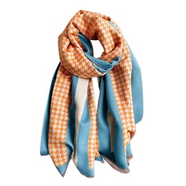 LumiSyne Winter Cashmere Scarf Shawl For Women Classic Houndstooth Pashmina Scarves With Tassel Warm Soft Long Thickened Wrap