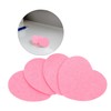 Beavorty 60pcs Heart Shaped Compressed Facial Sponges Pink Exfoliating Pads