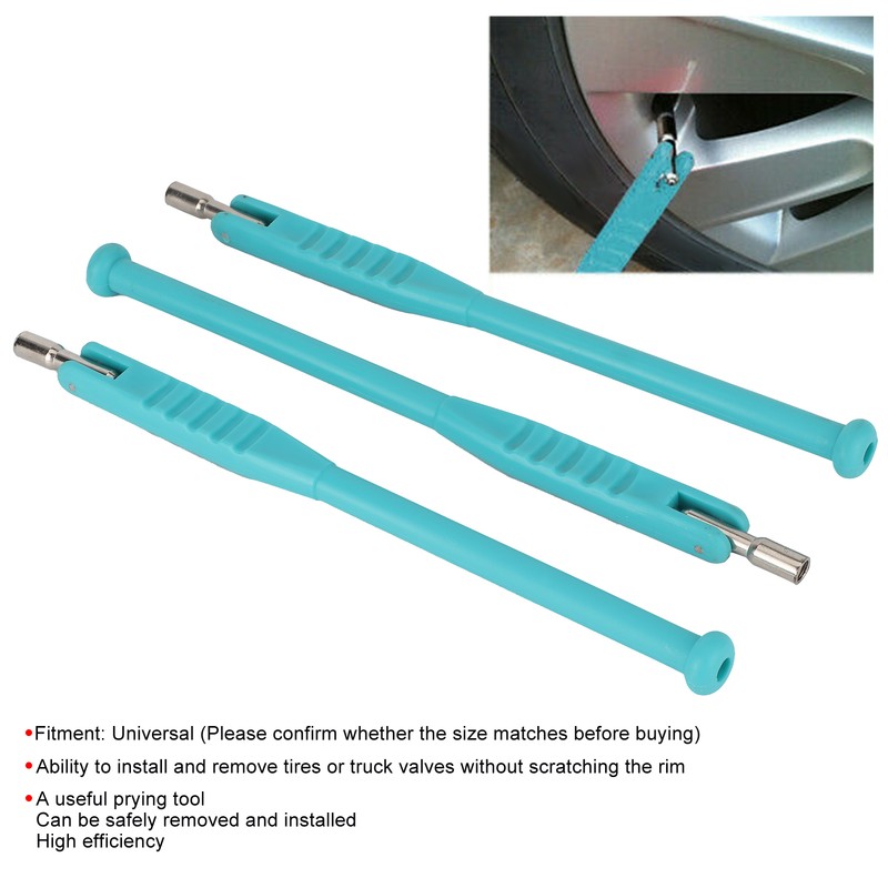 3pcs 7mm/0.3in Tire Valve Stem Puller Tube Disassembled Tyre Repairing