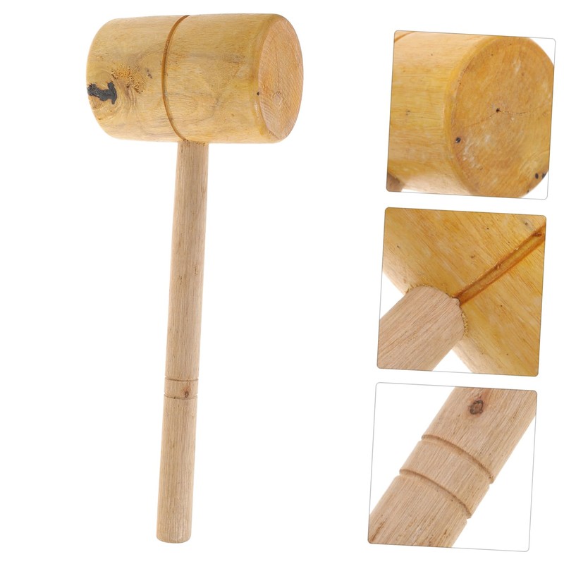 TEHAUX Hammer Smooth Handle Carpenter Mallet Durable Woodworking Tool for