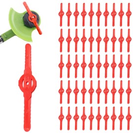 50 Pcs Plastic Grass Trimmer Blades, 135 mm Lawn Barber Garden Strimmer Replacement Blades, Cordless Strimmer Blades, Lawn Strimmer Accessories Tool for Lawn, Garden, Orchard, Woods, or Pastoral
