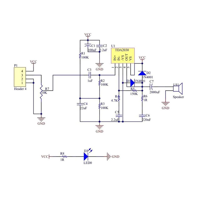 DUTTY TDA2030A Audio Amplifier Module TDA2030 Power Amplifier Board 5pcs