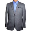 Cezar Del Prado Jean-Paul Germain Grey Herringbone Sport Coat 38 Regular