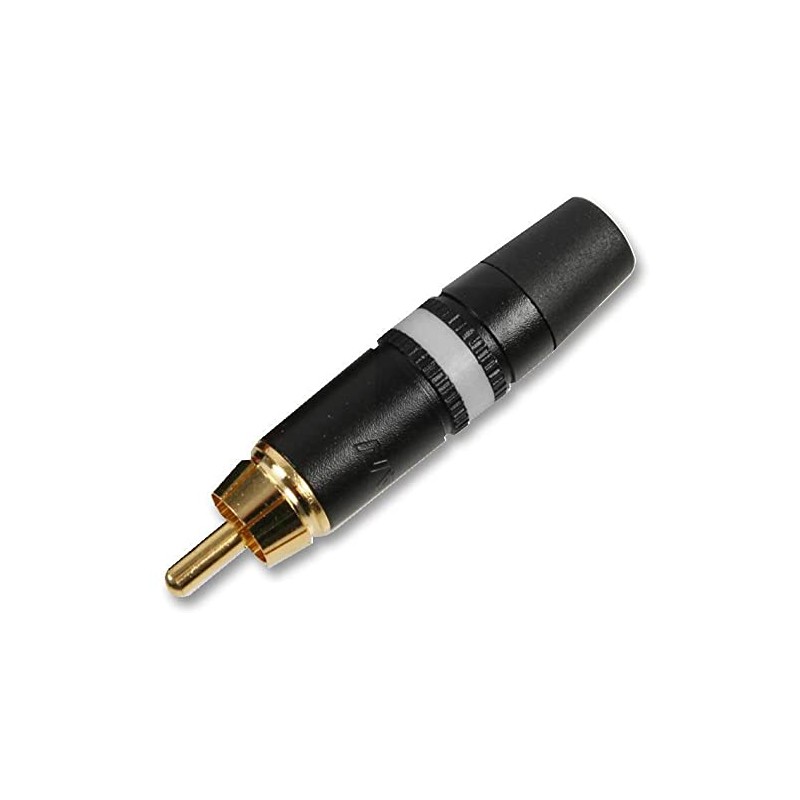 REAN NYS373 Phono Plug with Gold Plated Contacts and White