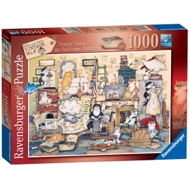 Ravensburger Crazy Cats Vintage No.8 Go Salvage Hunting 1000 Piece Jigsaw Puzzle for Adults and Kids Age 12 Years Up