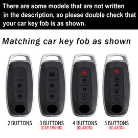ontto 4-Button Key Fob Protector Fit for Nissan Kicks 2024,Colorful Painted Car Key Cover for Rogue Pathfinder X-Trail Versa Qashqai Ariya Teana Sentra 2023-up,with Keychain,Red