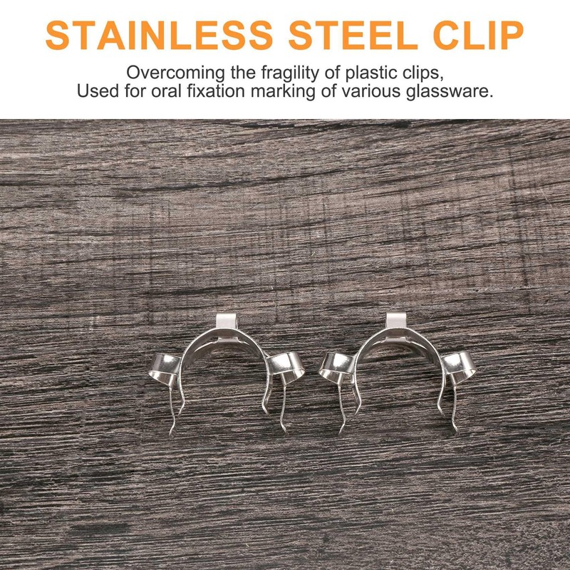 IMCCZONY 2pcs 24# Stainless Steel Clip Keck Clamp for 24/29