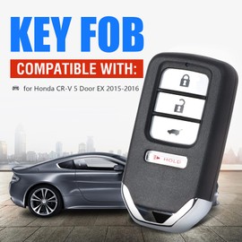 Keymall Car Key Fob Keyless Entry Remote Key for Honda CRV 2015 2016 FCC ID:ACJ932HK1210A P/N:72147-T0A-A113 4Buttons