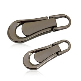 Zipper Pulls Zipper Handles Replacement Chuck Repair Pull Tab Fastener Repair Parts (Gun Metallic (Glossy Dark Gray))