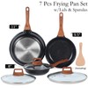 ESLITE LIFE Nonstick Ceramic Frying Pans Skillets Set with Lids,