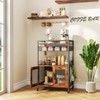 Hencawima Coffee Bar Cabinet, 3 Tier Coffee Station Table on