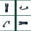 ZCLGOOD 12PCS Replacement Dog Crate Locking Latch, Black Plastic Wire