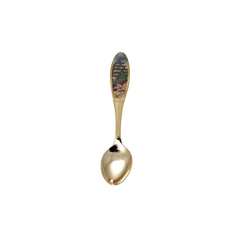 Spanner, Spoon, Gold, Overall Length 13.9 cm Ukiyoe Cutlery, Teaspoon,